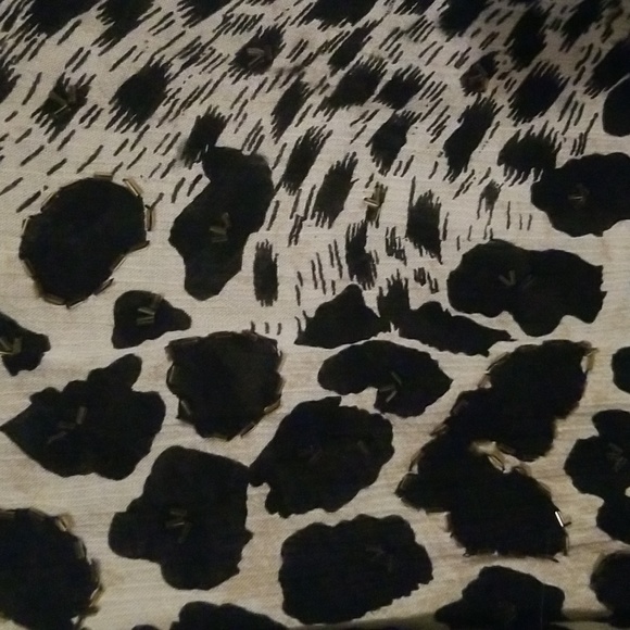 MPA Collection Womens Shirt Size 2X Black & White Leopard Spots w/Bling … - Picture 3 of 4